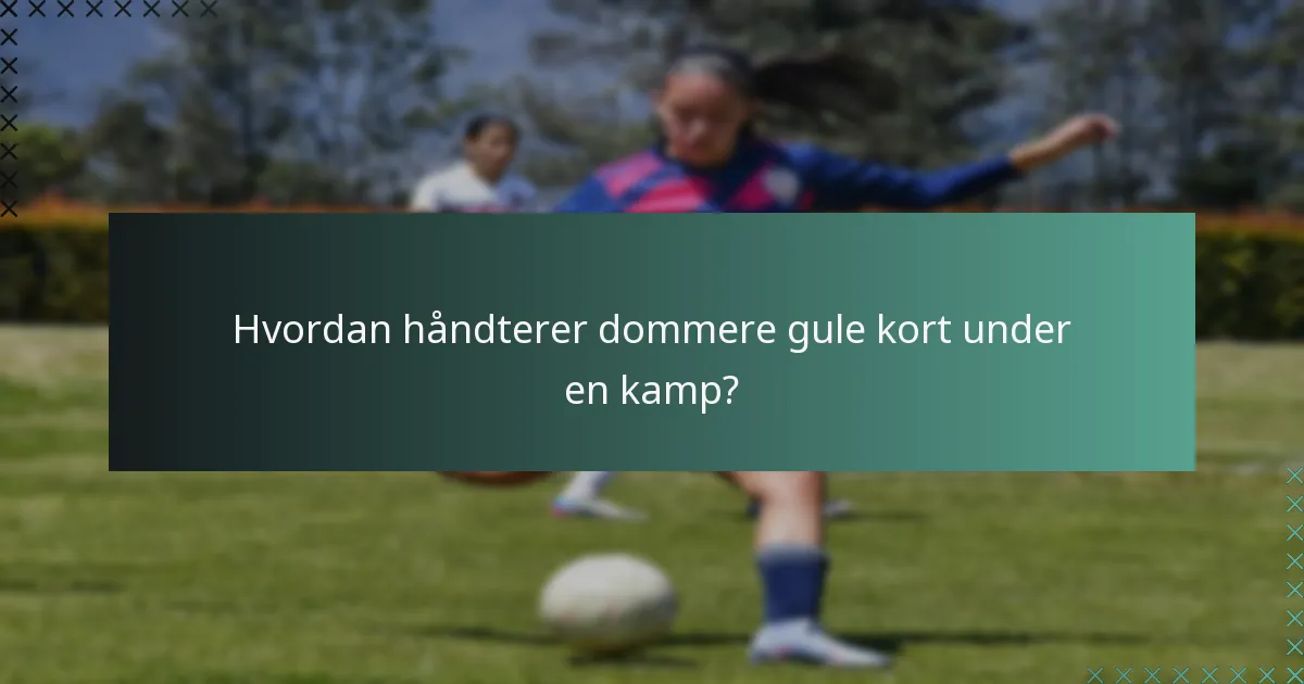 Hvordan håndterer dommere gule kort under en kamp?